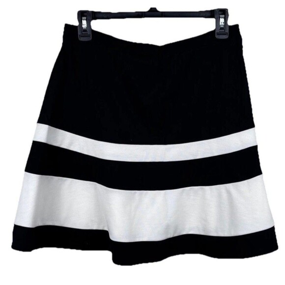 Peter Som Women’s Skirt Medium Black/White Striped - Beautiful - Picture 1 of 4